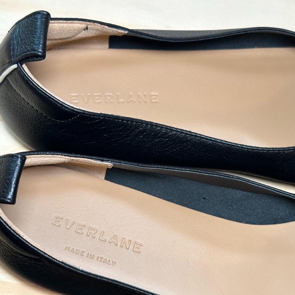Everlane The Glove Flats Black Leather size 9.5 NWOT - Picture 5 of 8